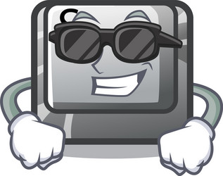super cool button s installed on game character vector image