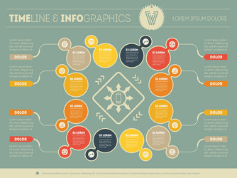 web template for circle diagram or presentation vector image