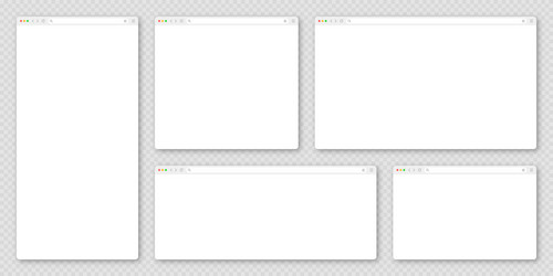 blank web browser window with toolbar and search vector image