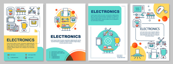 Electronics Poster Making Electronics industry poster template layout Vector Image