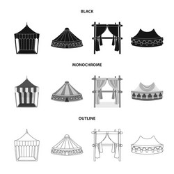 isolated object roof and folding symbol set vector image