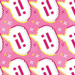pixel speech bubbles cartoon expression pattern vector image