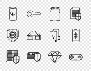 set line server with shield gamepad sd card vector image
