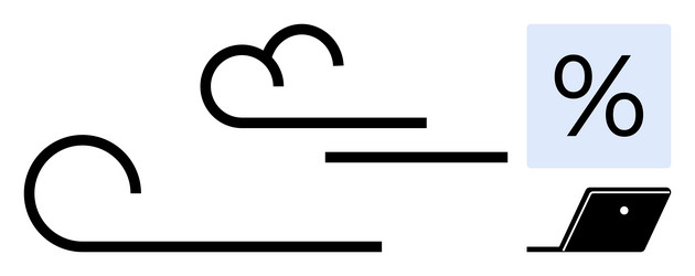 digital connection and data flow represented vector image