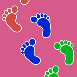 Footprints background vector