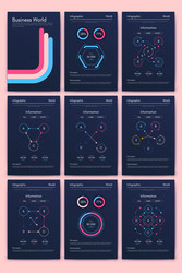 graphics infographics with mobile phone template Vector Image