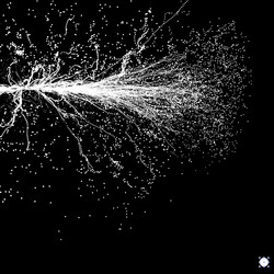 point explode array with dynamic emitted vector image