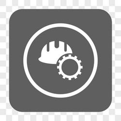 development hardhat rounded square button vector image
