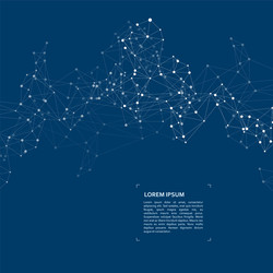 modern abstract pattern with connection dna vector image