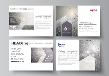 Set of business templates for presentation slides vector