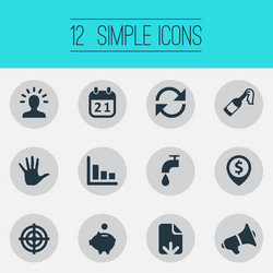 set of simple situation icons vector