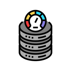 database performance color icon vector image