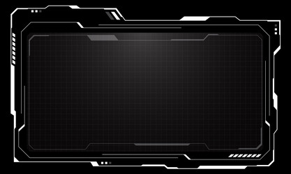hud frames white grey user interface elements vector image
