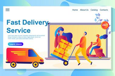web landing page design template for different vector image
