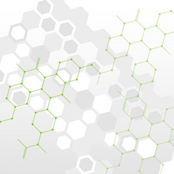 abstract connection background with hexagonal vector image