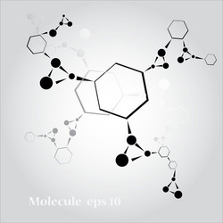 abstract molecular structure background vector image
