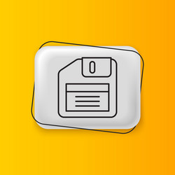black floppy disk for computer data storage icon Vector Image
