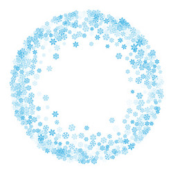 frame or border of random scatter snowflakes vector image