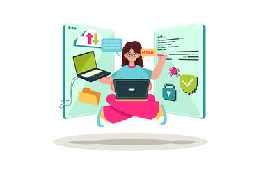 it professional troubleshooting multiple vector image