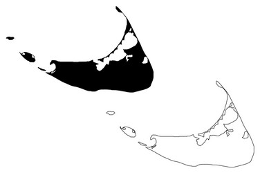 Nantucket Island Map Vector Image
