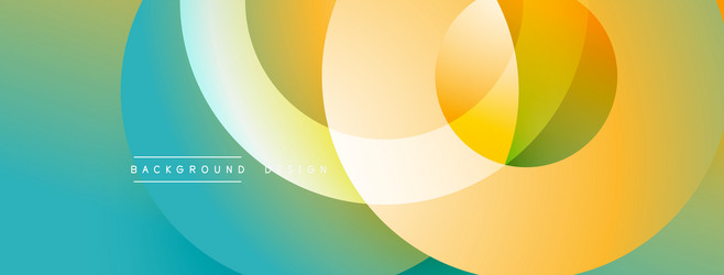 abstract colorful circles overlap creating vector image