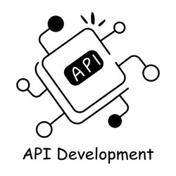 api development vector image