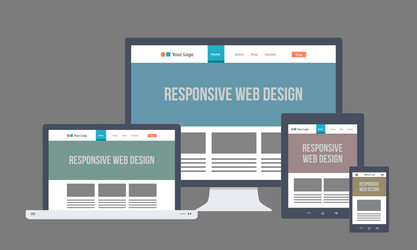 Responsive Website Mockups vector image