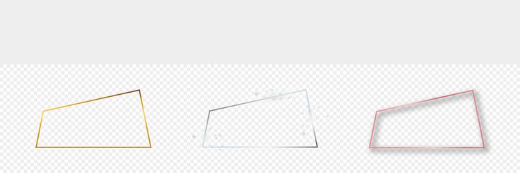 set of three trapezoid frames vector image