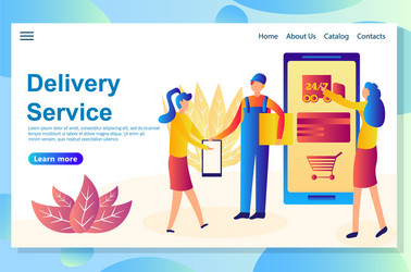 web landing page design template for different vector image