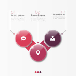 3 Option Infographic Template vector image
