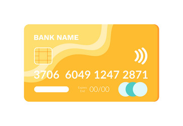 credit card with number and code plastic item vector image