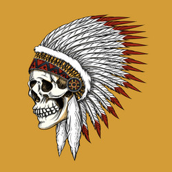 mexican aztec skull warrior Generative AI Stock Illustration