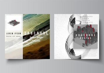 minimal layout of two square format covers vector image