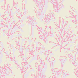 seamless pattern with abstract corals vector