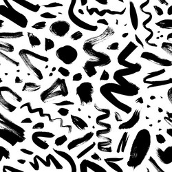 Swirls and Dots Abstract Pattern vector image