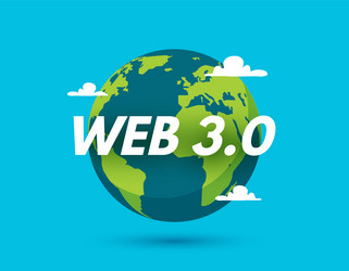 web 3 world technology digital background web3 vector image