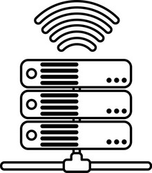 web hosting design vector image
