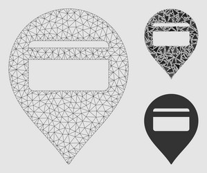 credit card pointer mesh network model vector image