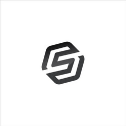 cs and sc creative initial based letter vector image