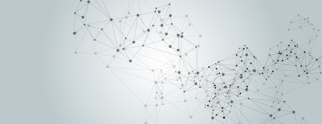 data connection concept science polygonal vector image