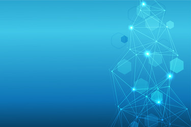 geometric abstract background with connected line vector image