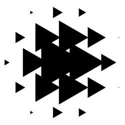 halftone element with square or triangle instead vector image