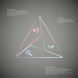 infographic consists of three triangles from lines vector image