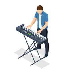 Isometric Synth Keyboard vector image