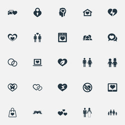 set of simple feelings icons vector