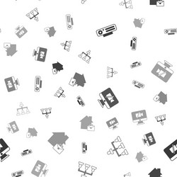 set web camera hierarchy organogram chart video vector image