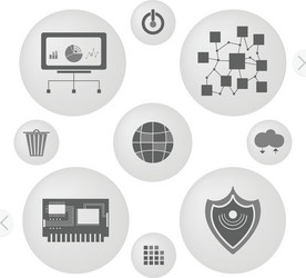 Simple icons for computer vector