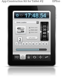 Tablet UI Elements - User Interface Template vector image