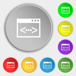 Code sign icon programmer symbol symbols on eight vector