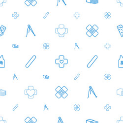 patch icons pattern seamless white background vector image